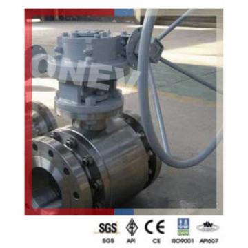 API6d F304 Gear Operated Flanged Ball Valve for Peru